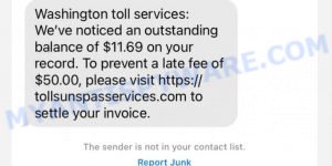 Tollsunspasservices.com text scam