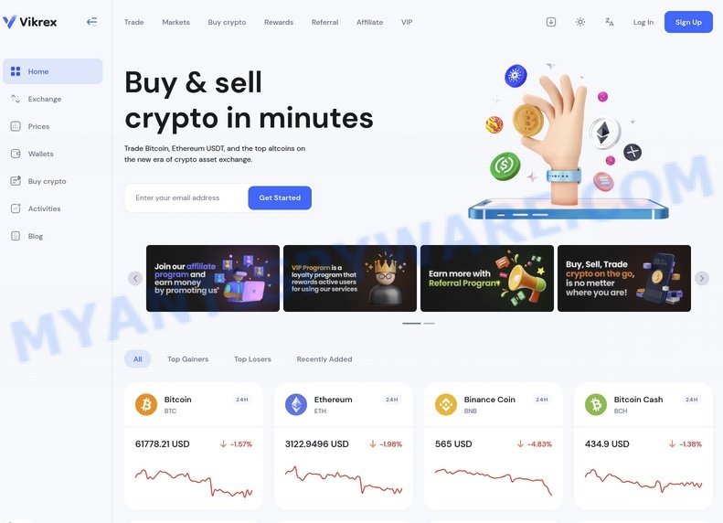 Vikrex.com crypto scam