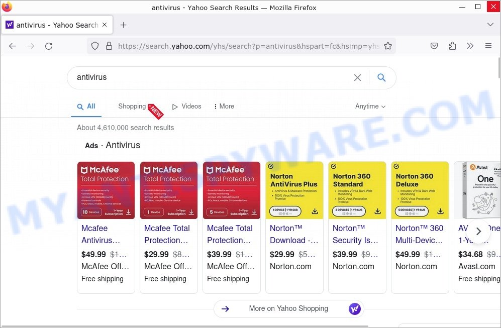 Wonders Tab redirect Yahoo Search Results