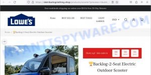 distributingclothing.shop Lowes Backlog-2-Seat Electric Outdoor Scooter Scam