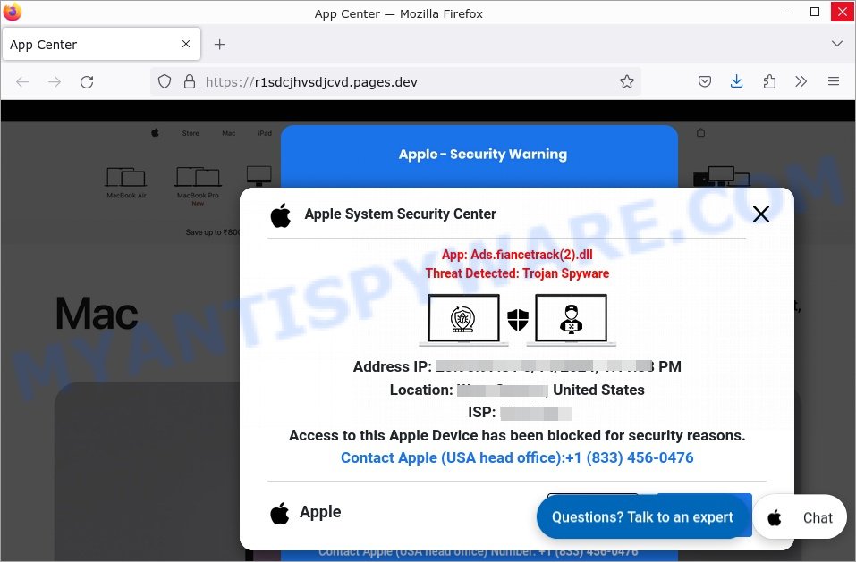 Access To This Apple Device Has Been Blocked Scam Pop-Up