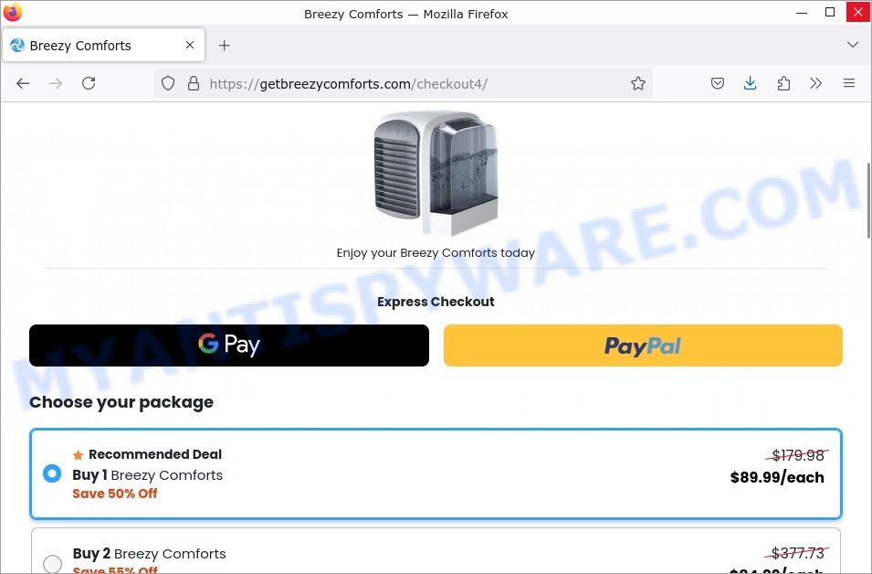 BreezyComfort AC scam fake Portable AC