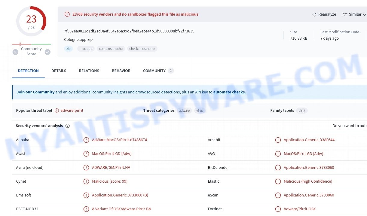 Cologne.app malware
