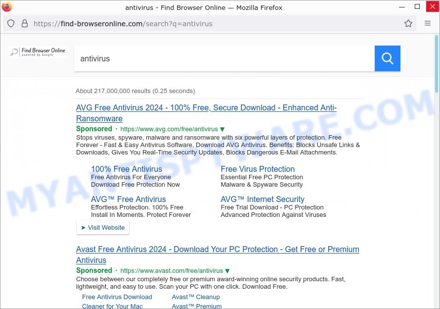 Find-browseronline.com Find Browser Online search results