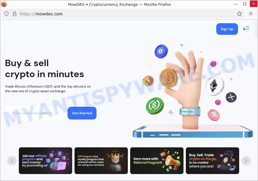 MowDEX Cryptocurrency Exchange scam