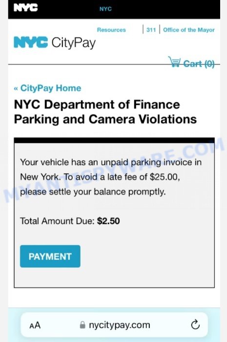 NyCityPay.com Scam