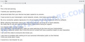 This is the last warning Email Scam