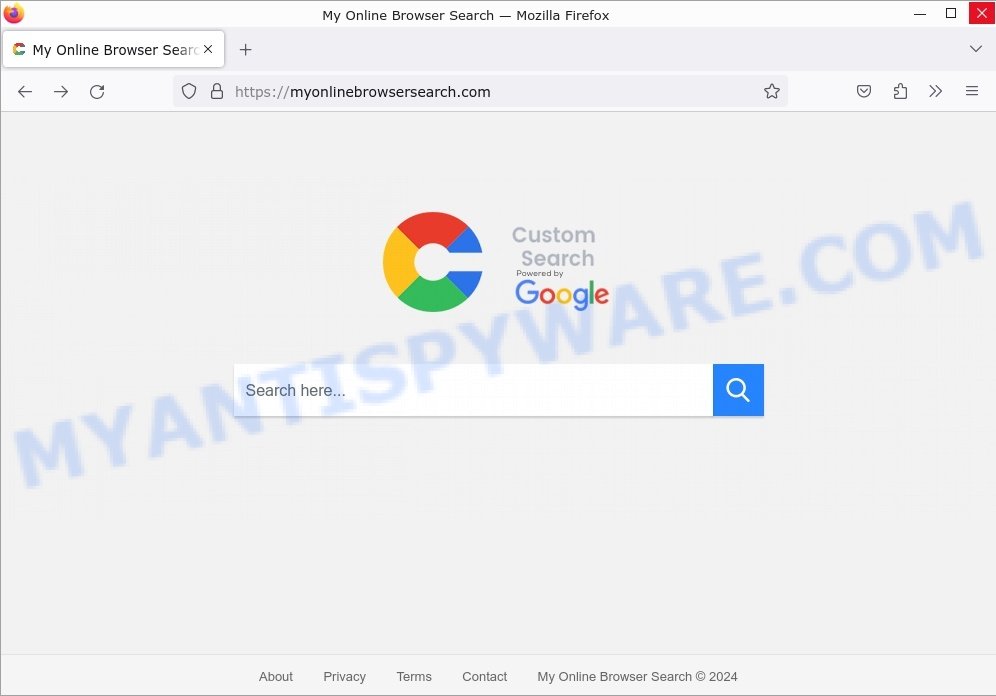 myonlinebrowsersearch.com My Online Browser Search redirect