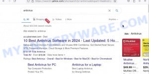 A-search.site redirect Yahoo Search Results