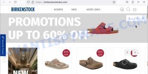 Birkenstocktube.com fake BIRKENSTOCK scam