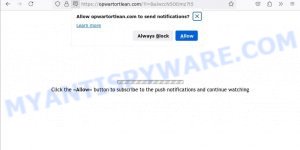 Opwartortlean.com virus click Allow scam