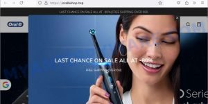 Oralbshop.top fake Oral-B sale scam