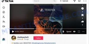 TEREFEX.com tiktok promo code scam