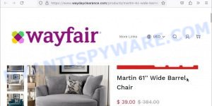 Waydayclearance.com fake Wayfair sale scam