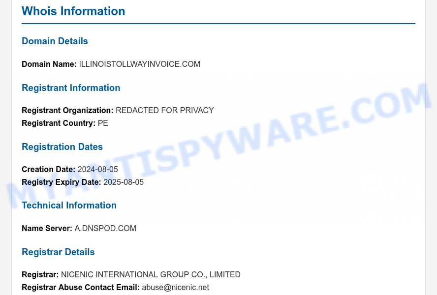 IllinoisTollwayInvoice.com Lookup