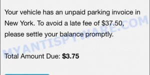 Nycitypayparking.com text scam