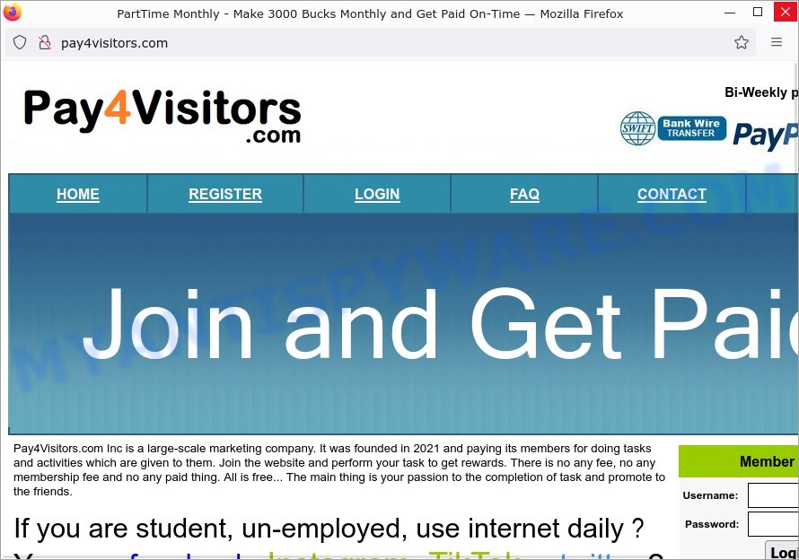Don’t Be Fooled: Pay4visitors.com Task Scam