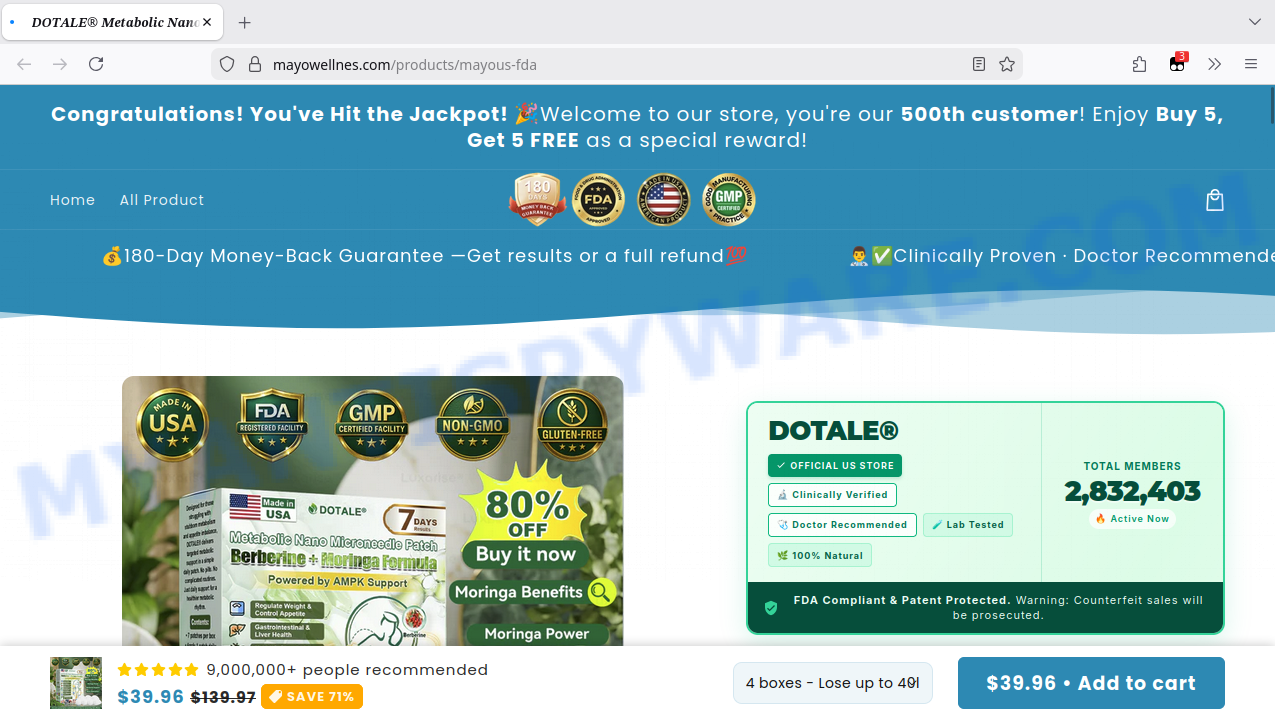 DOTALE Patch Review,  “7-Day Metabolic Nano Microneedle Patch” Weight Loss Scam Exposed